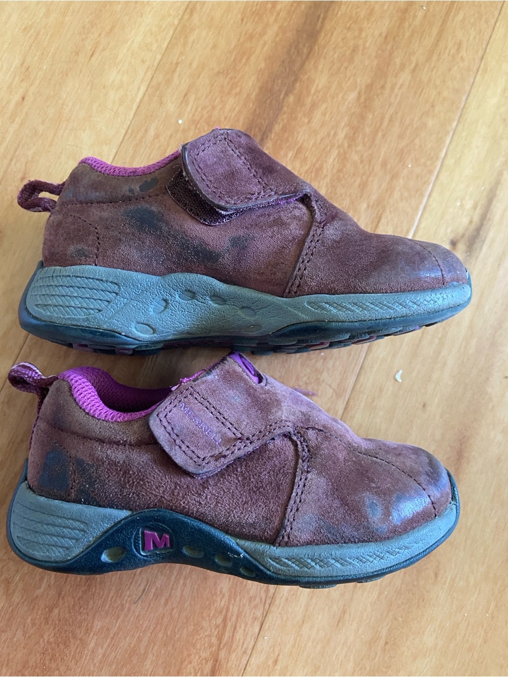 Merrell Kids Purple Suede Slip-On Mocs